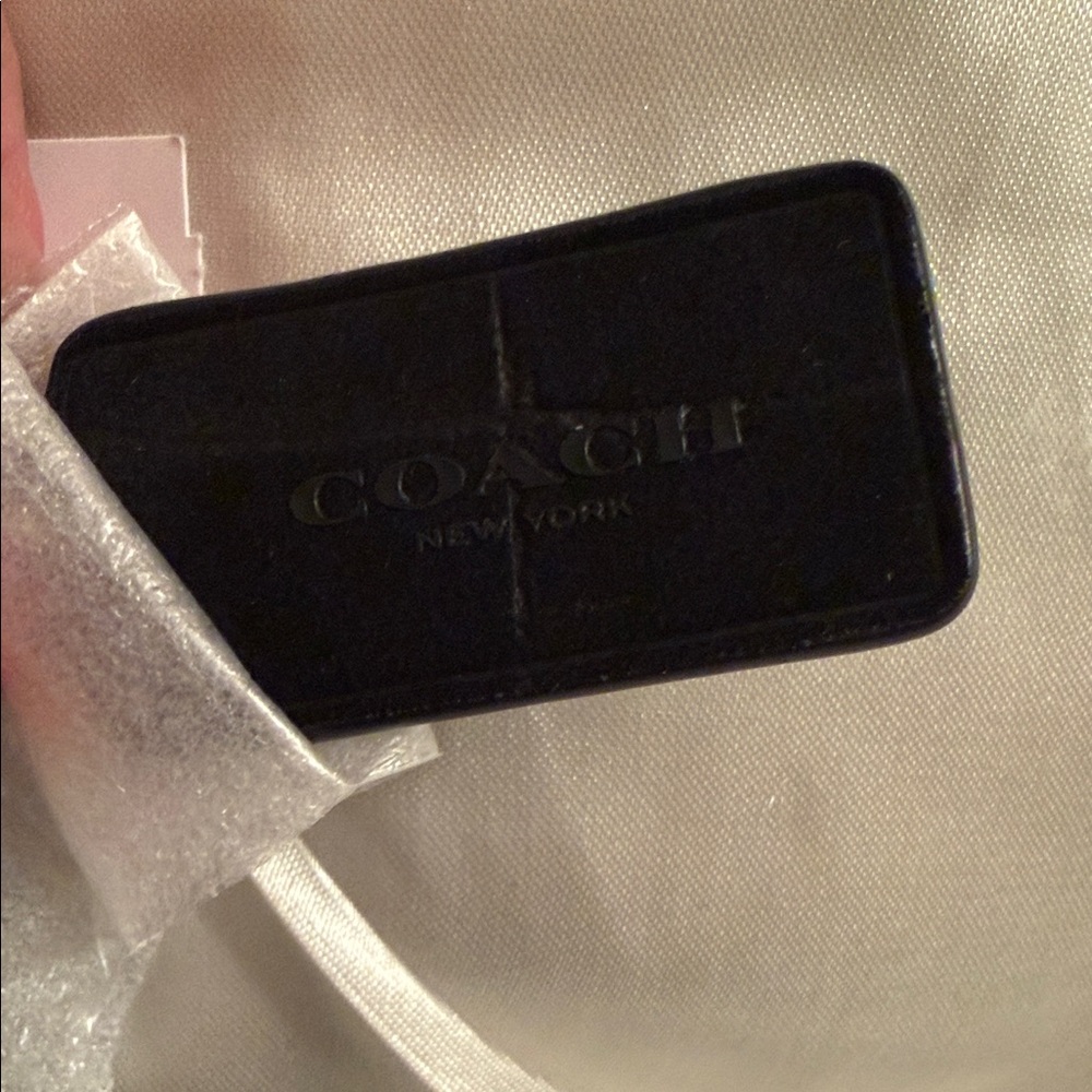 🖤 Coach NWT Black Suede Crocodile Embossed Coach Brooklyn Shoulder Bag - Picture 6 of 6